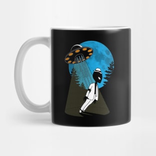 Anti-Gravity Funny 80's Alien Ufo E.T. Flying Saucer King Of Pop Alien Parody Mug